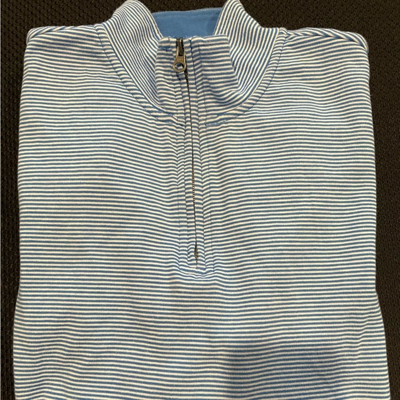 Chaps Quarter-zip blue-striped pullover. Super soft. Size XL. - Picture 4 of 4